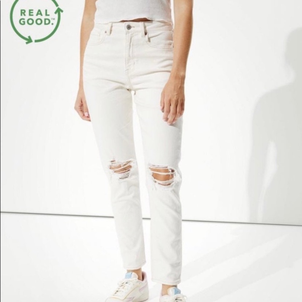 AE, Mom Jean, Ripped knees